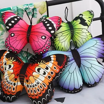 Simulare 3D Fluture Perna Fluture Jucărie de Pluș Papusa Casa Decor Perne de Bumbac Cadou de Ziua Recompense Drăguț