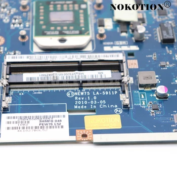 NOKOTION Pentru Acer aspire 5551 5551G 5552 5552G Laptop Placa de baza NEW75 LA-5911P MBPUU02001 bord Principal HD5650M 1GB Gratuit CPU