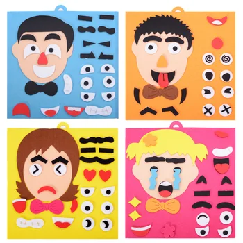 DIY creative expresia facială puzzle jucărie grădiniță didactice expresii faciale jucarii educative jucarii handmade pentru copii