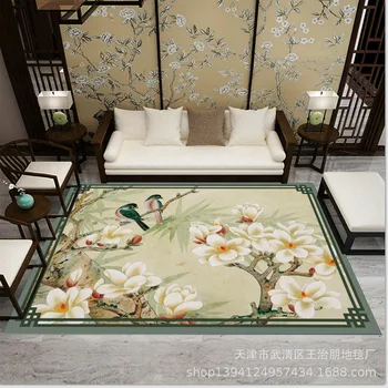 Saltea Yoga Pad stil Chinezesc Covoare de Mari Dimensiuni Dreptunghiular 3D Covoare Living Dormitor Covor de Flori de Studiu Canapea, Masă de Cafea Podea
