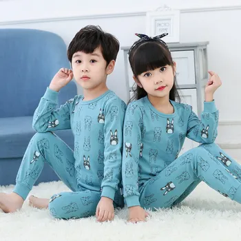 Noua Toamna Desene animate Pijamale Pentru Fete Baieti Copii Pijamale Lungi-maneci Bumbac 2 buc Pijama Set Haine pentru Copii Pijamale Copii