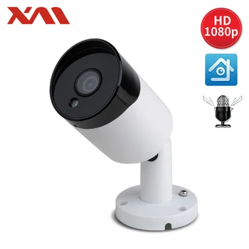 XM H. 265+ 1080P POE audio Camera IP 2MP Glonț CCTV camere IP ONVIF 2.0 pentru POE NVR Sistem rezistent la apă în aer liber Viziune de Noapte