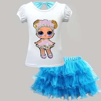 Fetele LoL surpriza Printesa pentru Copii Seturi de Rochie Elegante Haine pentru copii de Vară fără Mâneci lol Păpuși Fete Dress Vestidos