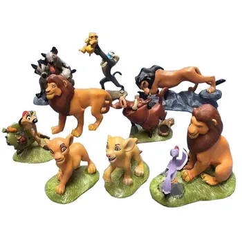 9pcs/Set Regele Leu Cifră de Acțiune Jucarii Animale Leu Figurina Papusa Jucarii Simba Nala, Timon Model Clasic Jucarii