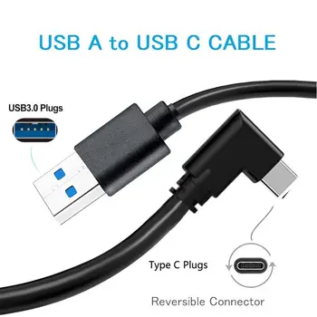 16ft/5m 90 de Grade USB 3.0 Tip a-USB 3.1 Tip C de Date Cablu de Încărcare pentru O culus Quest Cască VR Mobil Tablet PC X6HA
