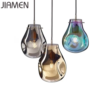 JIAMEN Pandantiv de Sticlă Lumină de Prindere pentru Bara de Bucătărie Cafea Hotel Modern Loft Deco Lampă de Agățat Creative corp de Iluminat cu Led Suspensie