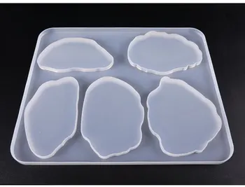 Neregulate Cupa Tava UV Rășină Epoxidică Mucegai Rășină Coaster DIY Silicon Ambarcațiunile de Rășină Epoxidică de Artă Accesorii Bijuterii(6 Cavitate)