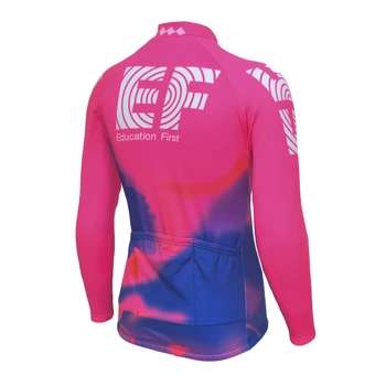 2019 EF Iarna camisa de ciclismo noi maillot ciclismo invierno hombre Maneca Lunga jersey Echitatie Jersey Ține de Cald