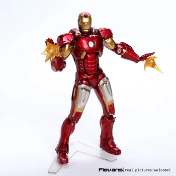 SCI-FI Revoltech Serie NR. 042 Iron Man Mark VII MK 7 din PVC figurina de Colectie Model de Jucărie