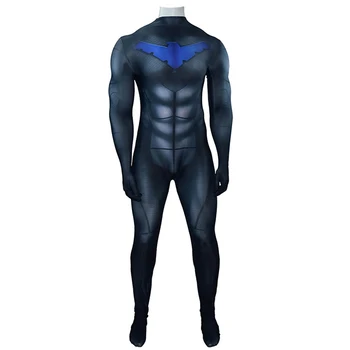 Super-erou Nightwing Cosplay Costum Zentai Dick Grayson Robin Body 3D Imprimate Adulți Copii de-O Bucată de Costume