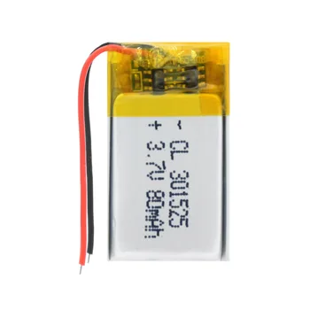 2 BUC 3.7 V 80mAh Li-ion 301525 Litiu-Polimer Baterie Reîncărcabilă pentru localizare GPS, MP3, MP4 bluetooth difuzor de lumină LED-uri