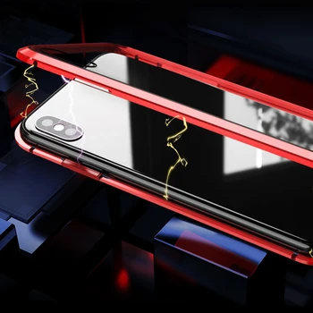 Dublu-Side Magnetic de adsorbție Sticla Metal Caz de Telefon Pentru Apple iPhone SE 2020 se2020 2020se Coque 360 Magne Acoperi
