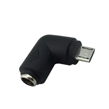 10buc/lot 5.5x2.1 mm Jack Pentru USB Micro B 5P Unghi Drept de sex Masculin Adaptor de Alimentare Conector 5.5x2.1 la Micro usb Adaptor de 90 de grade