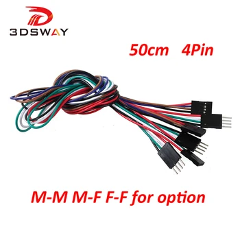 3DSWAY 20buc/lot 50cm 4pin Breadboard Cablurile de legătură de la Femeie la Bărbat M-M F-F 2.54 mm DuPont Cablu de Linie