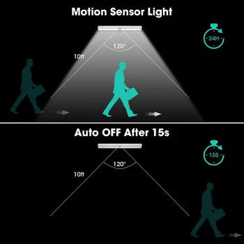 10LED Lumina de Noapte IR Senzor de Mișcare Infraroșu Detector de Led-uri Lampă de Noapte Senzor USB Reîncărcabilă/Baterie Dulap dulap Dulap de Lampa