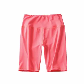 Vara verde neon pantaloni scurți de înaltă talie femei elastic elastic sudoare roz alb negru motociclist pantaloni scurți roșu de epocă doamnelor scurt feminino