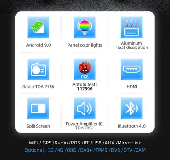 Bosion 2 din Android 10 DVD Auto Multimedia Player pentru Ford/Focus Mondeo S-MAX, C-MAX, Galaxy 4G 64G radio 2din GPS Navi stereo pc