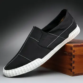 Brand Barbati Mocasini Mocasini Respirabil Aluneca pe Negru de Conducere Pantofi Barbati Casual Pantofi de Panza A23-03