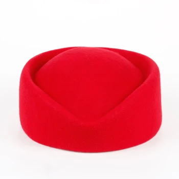 Solid de Culoare Trandafir Roșu însoțitor de zbor Pălărie de Lână de Înaltă Calitate Femei Bereta pe Cap Pălării Stil Nou Top de vânzare berete, Sepci