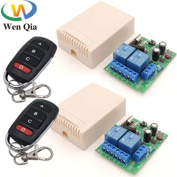 Wireless 433MHz Universal Control de la Distanță AC 100V 220V 10Amp 2200W 2 CANALE rf Releu Receptor și Transmițător de lumină/ comutatorul Motorului