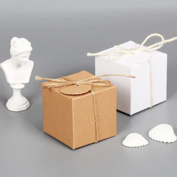 10buc DIY Kraft Cutie Cadou Carton Kraft Bijuterii de Ambalare Cutie de Carton de nunta Invitatii de Nunta Favoruri Și Cadouri Cutie de Bomboane