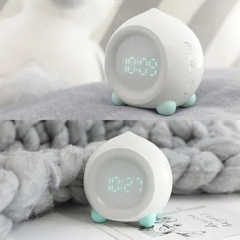 Copii APP Ceas cu Alarmă Inteligent bluetooth Funcția de 7 Culori Schimbare Dormitor Student serviciu de Trezire Display Digital Ceas de Masa Sleep Timer