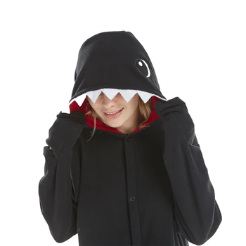 Black Shark Body-Uri Kigurumi Copii Adulți Animal Pijamale, Costume Cosplay Sleepwears Panda Dinozaur Totoro Unicorn Onesie