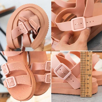 Pantofi Femei Plat Sandale Gladiator Catarama Moale Jelly Sandals Femei Casual Femei Platformă Plană Femeie Pantofi de Plaja de Vară 2020