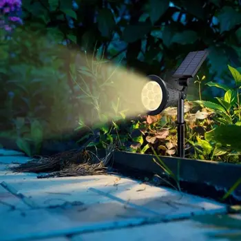 Rezistent la apa Solar Led Grădină cu Gazon, cu 7 LED Lumini în aer liber, Grădină Peisaj Lampa lumina Reflectoarelor Cu A Introduce Sol Montat pe Perete