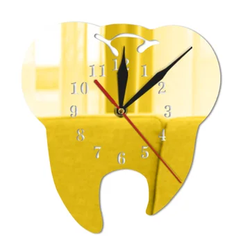 Dinte Ceas De Perete Oglindă Design Modern De Perete Ceasuri Clinica Dentara Art Decor De Perete Muurklok Cadou Pentru Dentist Baie Ceas