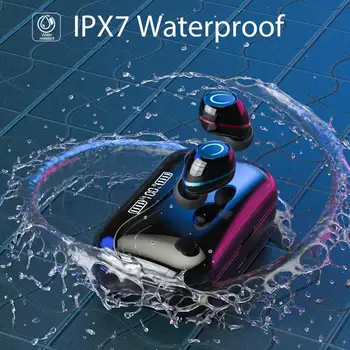 G08 TWS HiFi Bluetooth Casti 5.1 IPX7 rezistent la apă de anulare a Zgomotului Sport Pavilioane Wireless cu Display LED 2000mAh de Încărcare Cutie