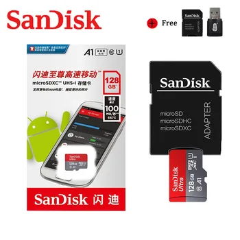 SanDisk Ultra Micro SD 32GB, 64GB, 128GB de Memorie Card de 256GB 16GB 400GB microSD A1 Class10 UHS-1 98MB/S TF/SD Card Pentru telefon
