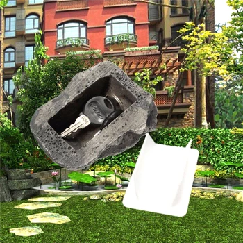 NOUA Cutie de chei Rock 6x8x3cm Ascunse Ascuns În Piatră de Securitate în condiții de Siguranță de Stocare Ascunde în aer liber, Grădină Calitate Durabil
