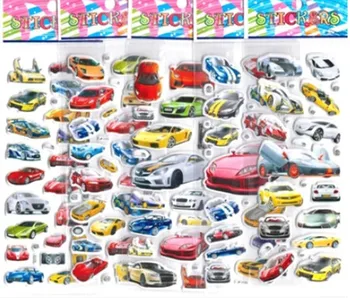 Transport gratuit 20buc auto masina de curse 3D spuma autocolante copii, articole party favor decor de atribuire cadou băieți fete copii recompensa