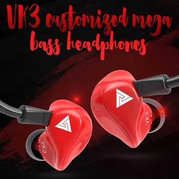 Autentic QKZ VK3 În Ureche Căști Ediție Specială Cască Clear Bass Casti Cu Microfon Metale Grele Bass auriculares audifonos
