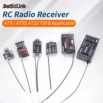 Radiolink R9DS de 2,4 GHz Receptor RC 10CH rețelelor conținând metal/Semnal PWM DSSS/FHSS Spectru larg de frecvențe Compatibil cu LA9/AT9S/AT10II/AT10