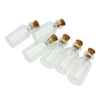 20buc Mini-Clar Transparent Sticle Goale 5ml Flacoane, Borcane cu Dop Mic Infundat Mesaje care Doresc Sticla Recipient