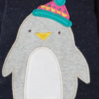 SAILEROAD 2-8 Ani Fete Pinguin Imprimate Rochii Copii Maneca Lunga Rochie-Costum Fetita Printesa Rochie de Bumbac Haine pentru Copii