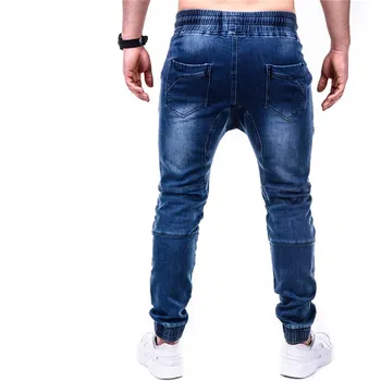Toamna Iarna Noi Oamenii Stretch-fit Jeans Business Casual Clasic Stil de Moda Denim Pantaloni sex Masculin Negru Albastru Pantaloni Lungi