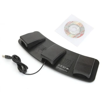 FS3-P USB Triplu Comutator de Picior Pedala de Control Tastatură, Mouse-ul de Plastic