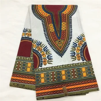 Dashiki material ceara 2018 africane Material pentru rochie de ceară de imprimare tesatura de bumbac Textile 6 yarzi dashiki țesături pentru petrecere