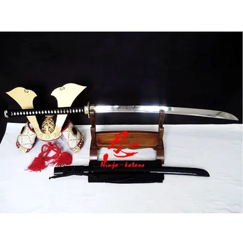 Gata de luptă naginata katana sabie de argint dragon tsuba 9260 primăvară lamă de oțel ascuțită