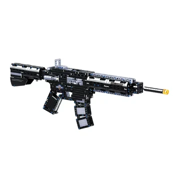 Technic Serie de Arme Bloc Pistol, Ak47 M1A1 MP5 Desert Eagle Militare Seturi DIY Model de Blocuri Kit de Jucarii pentru Copii Copil