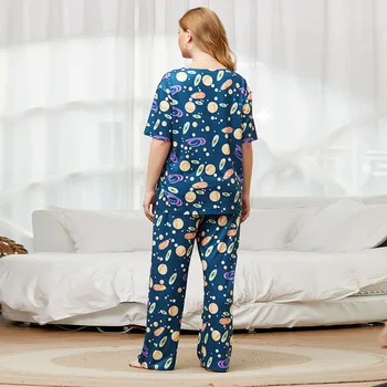 Plus Dimensiune 8XL 140KG Femei Seturi de Pijama Pijama Pijamale cu Maneci Scurte de Mari Dimensiuni Pijamale pentru Femei îmbrăcăminte de noapte
