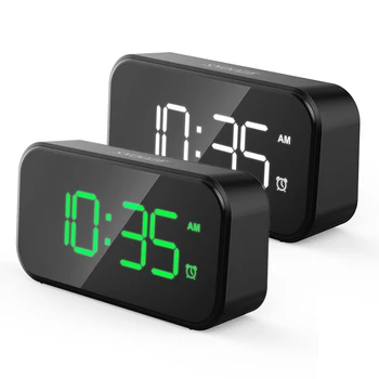 Acril Oglindă Ceas Deșteptător LED Ceas Digital Voice Control Amânare Modul de Noapte Cu LED-uri Ecran Oglinda
