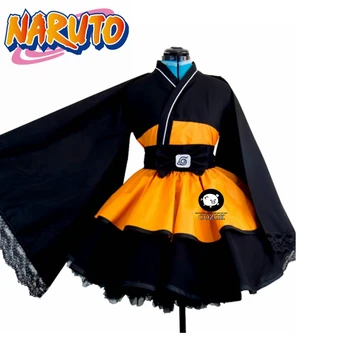 5 Stil Naruto: Shippuden Costume NARUTO Uzumaki Naruto Lolita Fuste Lolita Rochie Kimono Anime Cosplay Doamnelor Petrecere Uniformă