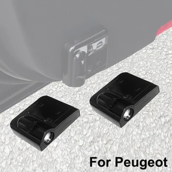 2 buc LED-uri Auto fără Fir Usa bine ati venit Lumina Pentru Peugeot 108 2008 208 3008 301 308 408 5008 508 107 206 207 307 Proiector Universal