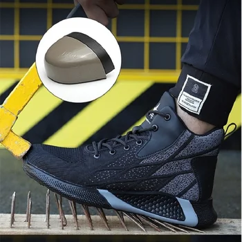 Moda Siguranță Pantofi Pentru Bărbați Cizme Indestructibil Pantofi De Lucru Puncție Dovada Cizme De Munca Barbati Adidasi Steel Toe Pantofi Cizme De Siguranță 46