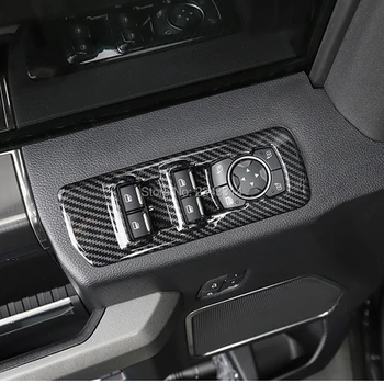 Ușa de la mașină Cotiera Capacul Panoului de Geam Ridicați Butonul de Comutare Ornamente Pentru Ford F150 Raptor 2017-2020 ABS, Fibra de Carbon, Accesorii