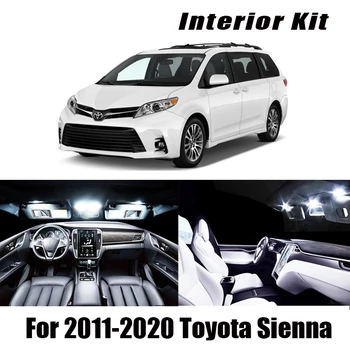 19Pcs Erori LED Alb Masina de iluminare Interioară Pachet Kit Pentru 2011- 2016 2017 2018 2019 2020 Toyota Sienna